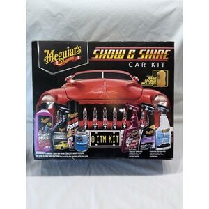 Meguiar's Show & Shine Premium Interior/Exterior Car Cleaning Kit Full Size 8 Pc